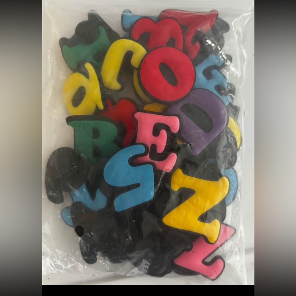 Colorful Alphabet shoe gibbitz croc charms